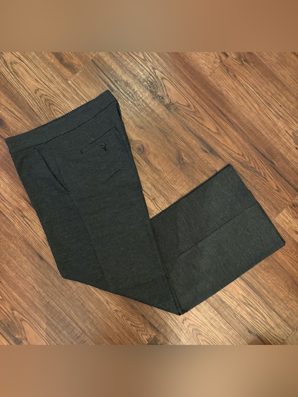 NWOT LOFT Wide Leg Trousers in Charcoal Black Plaid Size 6
